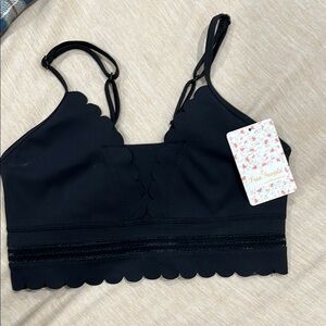 FP Movement Black bra : crop top. New with tags. Xs.